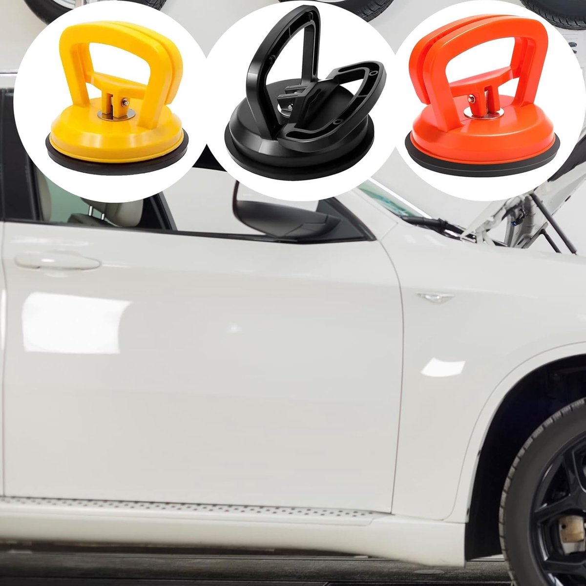 Mini Car Dent Remover - 3 Pieces - Dent Removal Station - Suction Cup - Glass Carrier - 5.8cm - Car Dent V1188-MS101-01810-1
