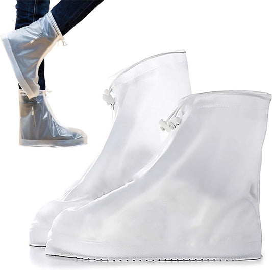 Rain Overshoes - Unisex - Sturdy Shoe Covers - With Zipper and Drawstring - Shoe Cover - Waterproof Shoe V1188-MS101-01824-1