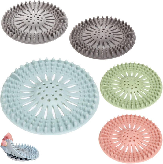 Silicone Drain Stopper - Sink Strainer - Shower Drain - 5-piece - Sink Stopper - Drain Strainer - Drain - V1188-MS101-01847-1