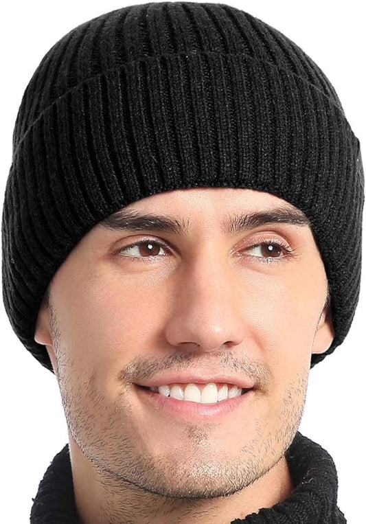 Hat - Plush Beanie - Warm Hats - Thick Knit Winter Hat - High Quality Beanie - Crocheted - Trendy Hat - V1188-MS101-01849-1