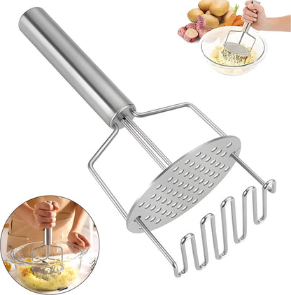 Potato Press - Stainless Steel - Potato Masher - Puree Masher - Puree Squeezer - Non-Stick - Mashed Potato V1188-MS101-01854-1
