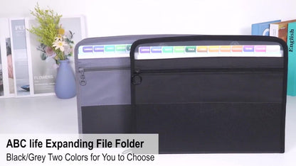 Project Folder - A4 - Foldable File Folder with Tabs - 13 Compartments - Storage Folder/Sorting Folder - V1188-MS101-01869-1