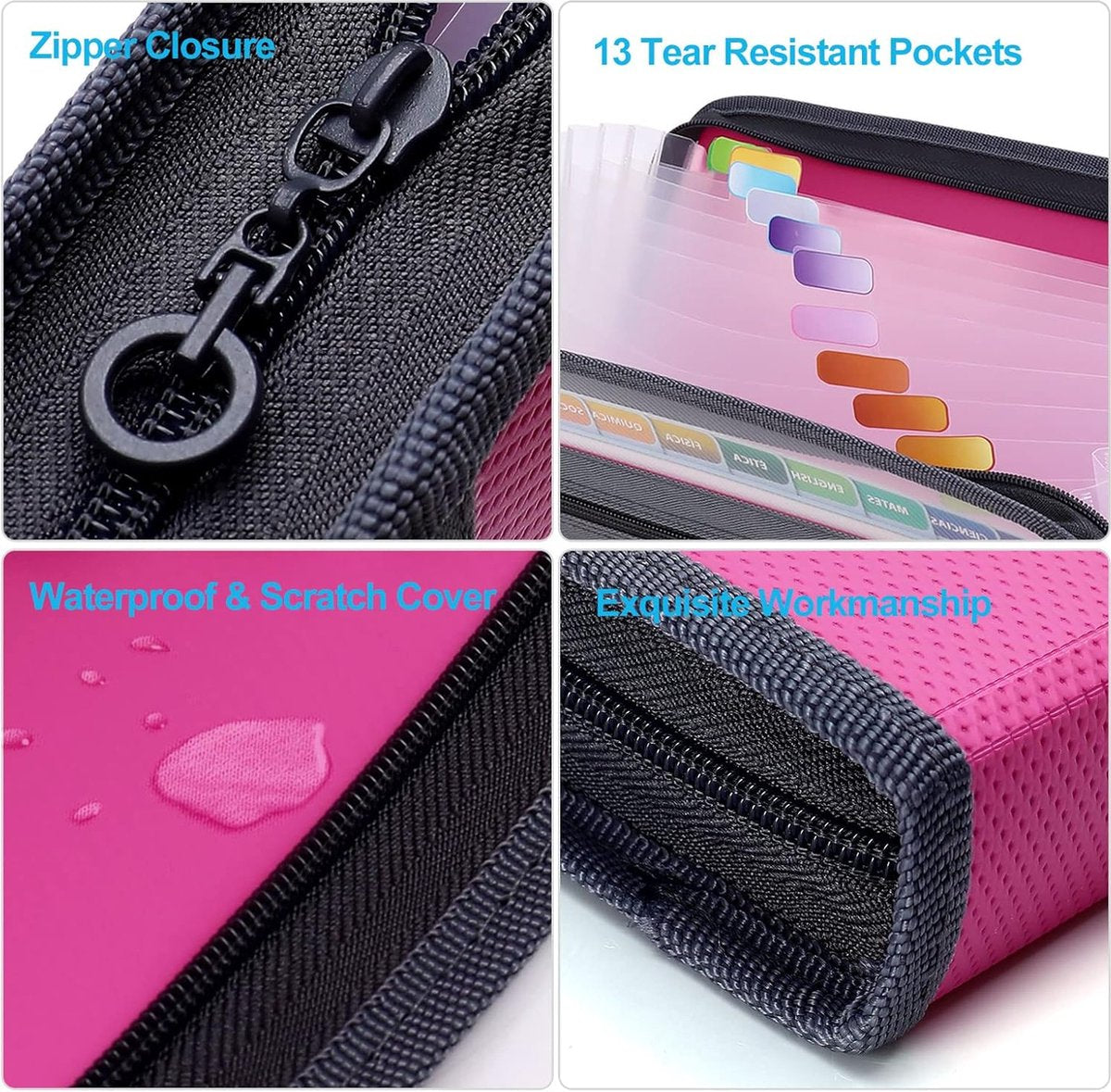 Project Folder - A4 - Foldable File Folder with Tabs - 13 Compartments - Storage Folder/Sorting Folder - V1188-MS101-01869-1