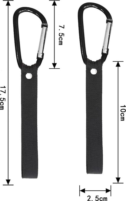 Stroller Hook - 10 Pieces - Bicycle Hook - Stroller Bag Hook - With Carabiner - Extra Sturdy - Bag Hook - V1188-MS101-01872-1