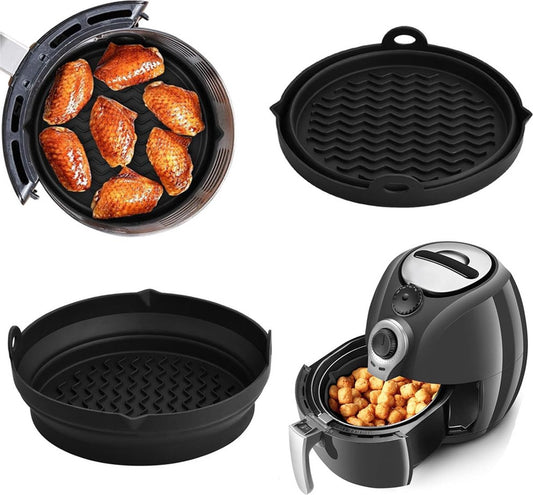 Airfryer Silicone Containers - 2 Pieces - Airfryer Accessories - Airfryer Basket - Reusable Drip Tray - BPA V1188-MS101-01889-1