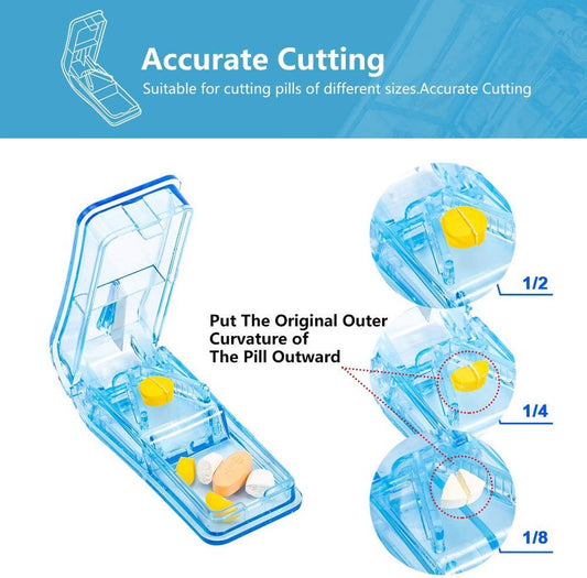 Pill Cutter - 2-Piece Pill Splitter - Tablet Splitter - Medicine Cutter - Pill Cutter - BPA-Free - Pill V1188-MS101-01901-1