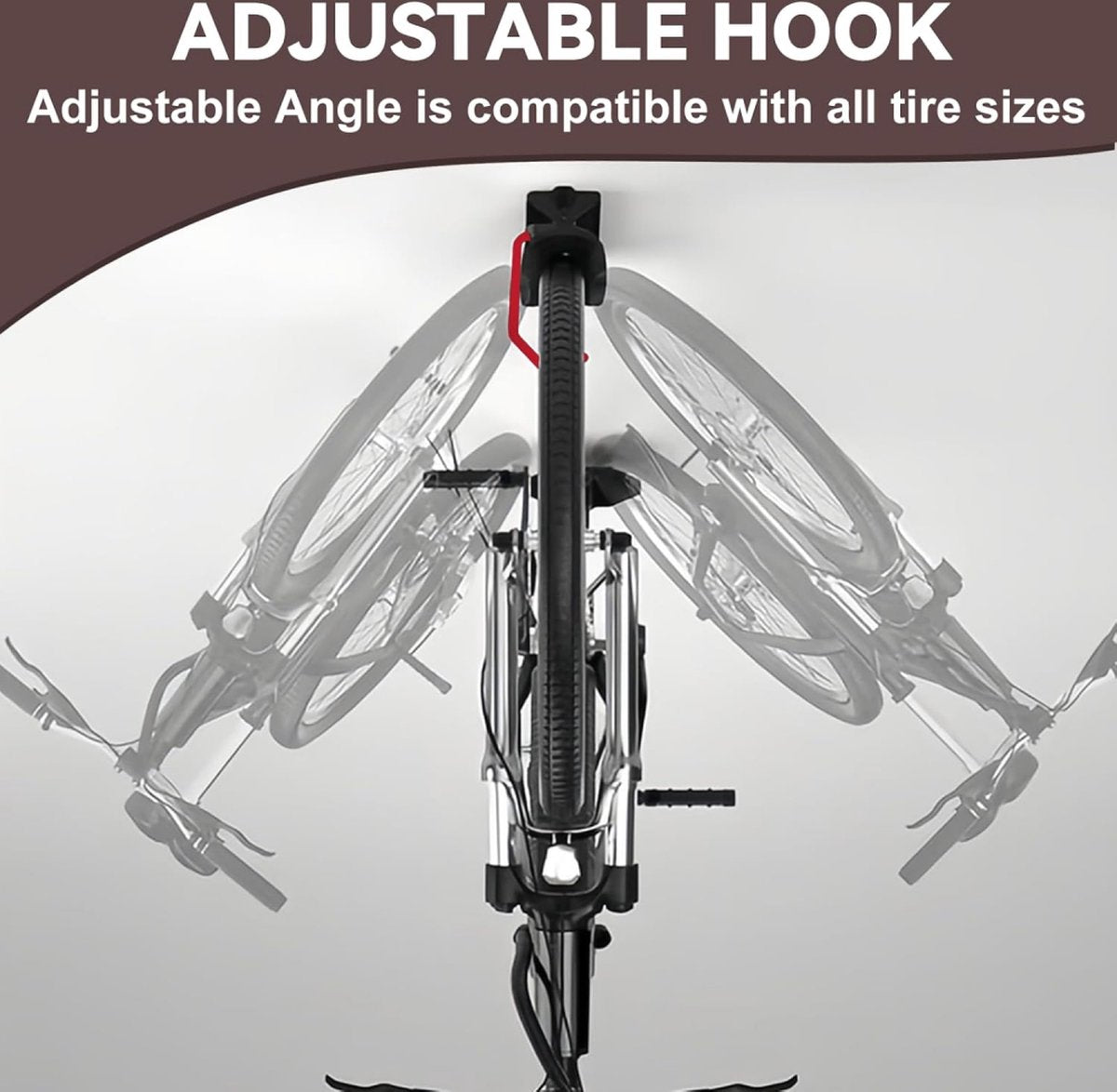 Rotatable Bicycle Suspension System - Bike Hook - Bicycle Suspension Bracket - Bicycle Storage - Wall Bracket V1188-MS101-01903-1