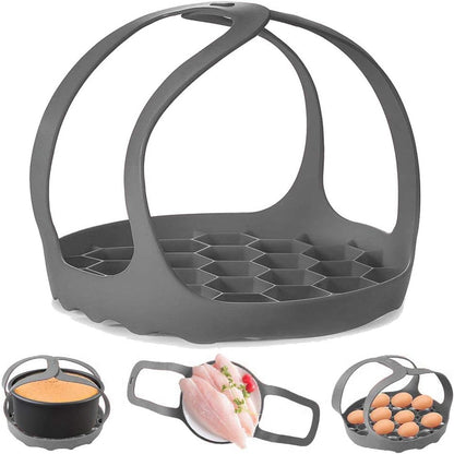 Egg poacher - Poached egg maker - Silicone egg cooker rack - Poached egg maker - Silicone Steamer Basket - V1188-MS101-01904-1