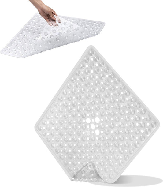 Non-Slip Shower Mat / Bath Mat Transparent With Suction Cups - 53 x 53 Cm - Non-Slip Shower Mat - Bathroom V1188-MS101-01905-1