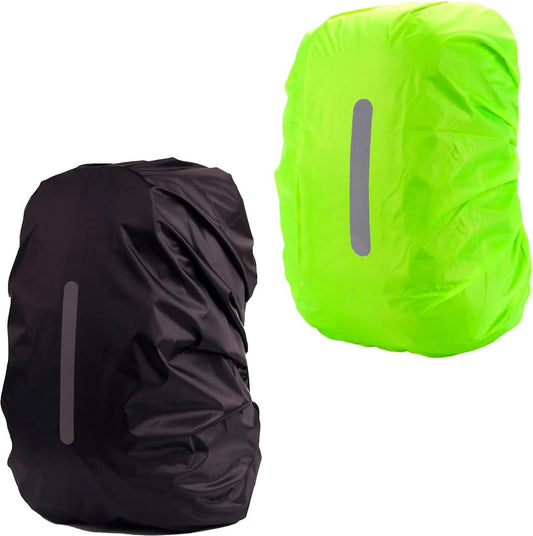 2-Piece Waterproof Backpack Cover - Reflective Rain Cover Backpack - 30 to 45 Liters - Waterproof Backpack V1188-MS101-01909-1