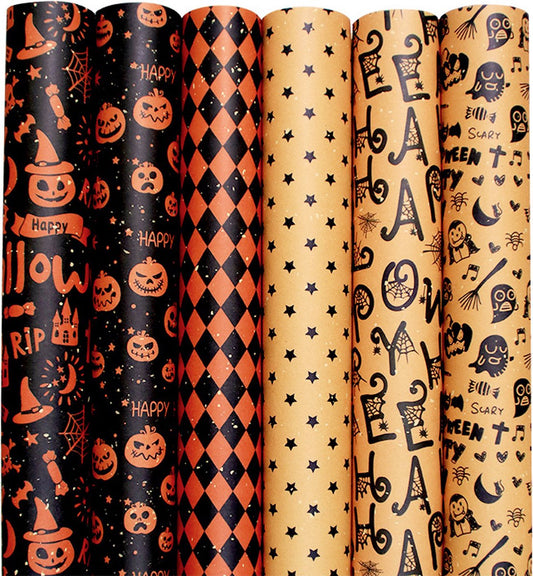 Wrapping Paper 6 Rolls - Gift Paper - Sustainable - Eco-friendly & Plastic-free - Tear-resistant - 50x70cm - V1188-MS101-01924-1