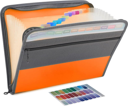 Project Folder - A4 - Foldable File Folder with Tabs - 13 Compartments - Storage Folder/Sorting Folder - V1188-MS101-01925-1