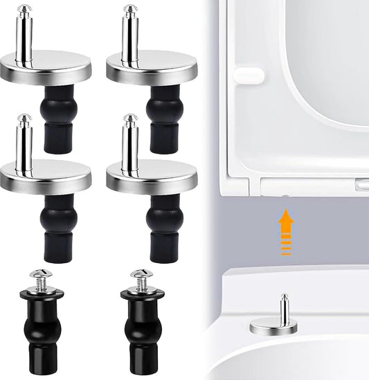 Toilet Seat Hinges - 4 Pieces - Toilet Seat Hinge Set - Universal Hinges for Toilet Seat - Toilet Seat V1188-MS101-01941-1