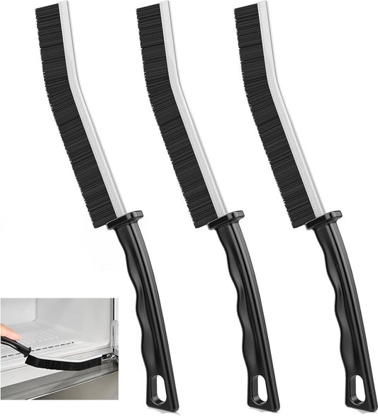 3x Hard-bristled Crevice Brush - Long Handle - Grout Brush - Narrow Cleaning Brush - Gap Cleaner - Household V1188-MS101-01945-1