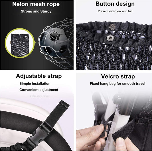 Stroller Net - Stroller/Buggy Net - Buggy Stroller Organizer - Universal - Buggy Bag Organizer - Hanging Mesh V1188-MS101-01950-1