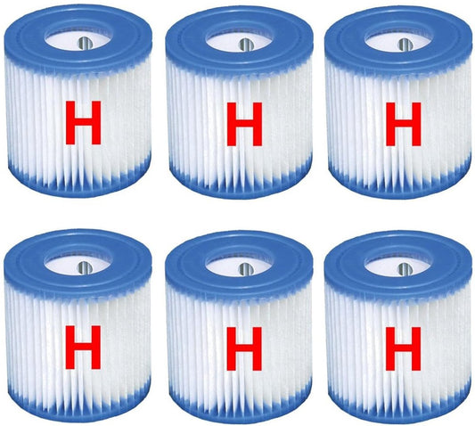 Suitable for Intex Pool Filter 6 Pieces - Suitable for Intex Pool Filter Cartridge Type H - Suitable for V1188-MS101-01951-1
