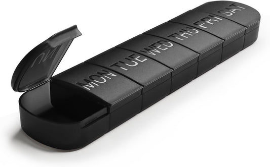 7-Day Pill Box - Portable Medicine Box - Weekly Pill Organizer - Once-a-Day Pill Box - Pill Containers - V1188-MS101-01973-1
