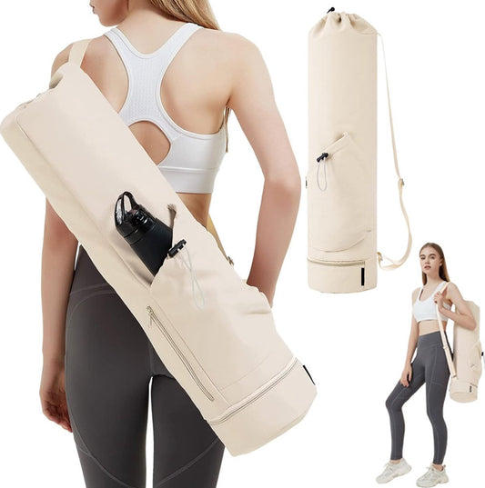 Yoga Mat Bag - Yoga Bag with Drawstring and Storage Compartment - Yoga Bag - Fitness Bag - Sports Bag - V1188-MS101-01977-1