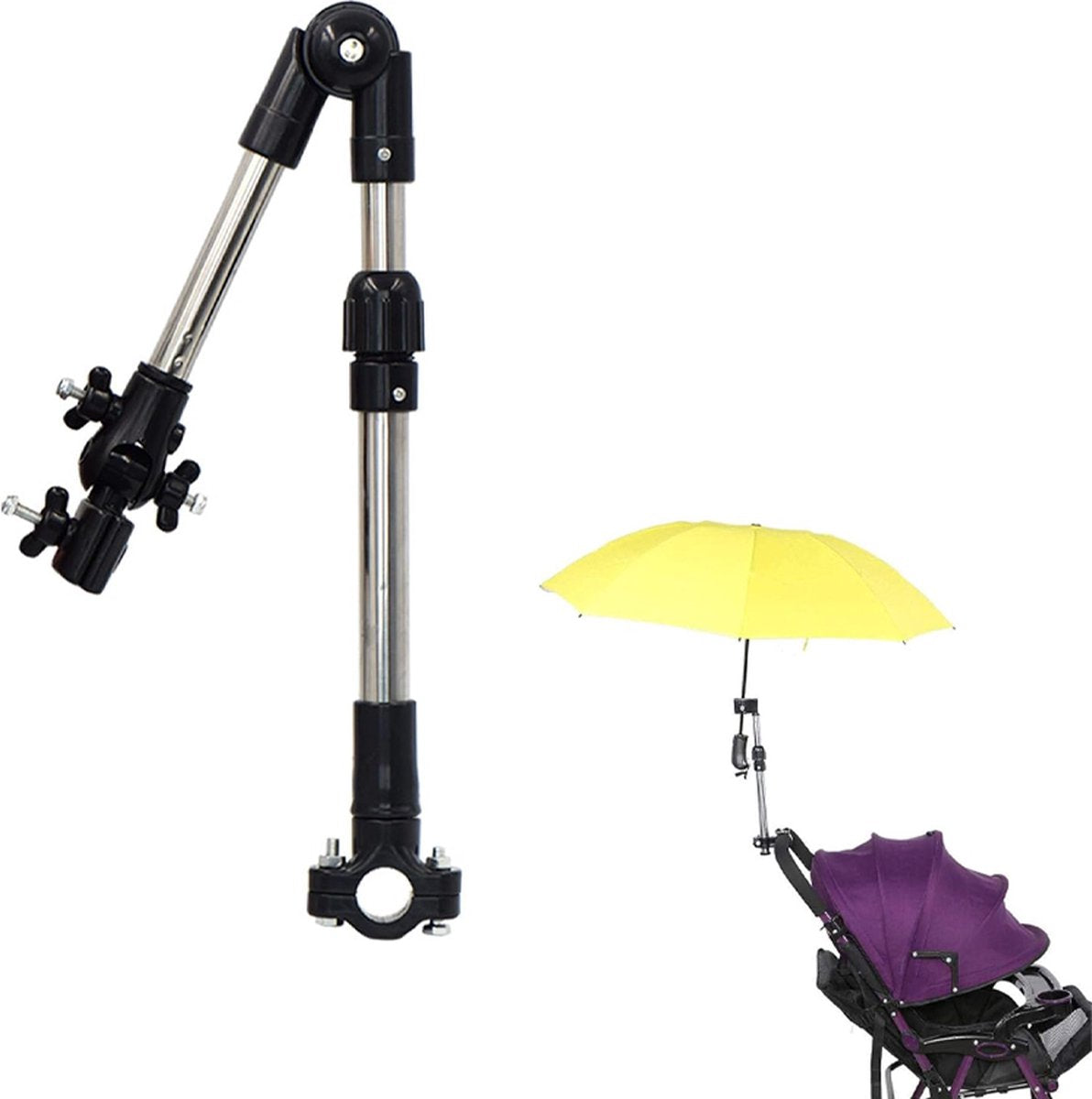 Umbrella Holder - Universal Umbrella Holder - Extendable & Foldable - Parasol Connector for Wheelchair, V1188-MS101-01995-1