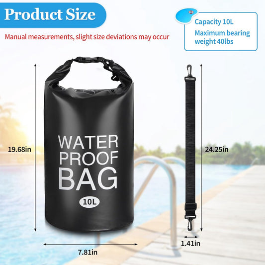 Drybag - 10 L - Professional Waterproof Bag - Storage Bag - Outdoor Bag - Outdoor Bag - Beach Bag - V1188-MS101-02000-1