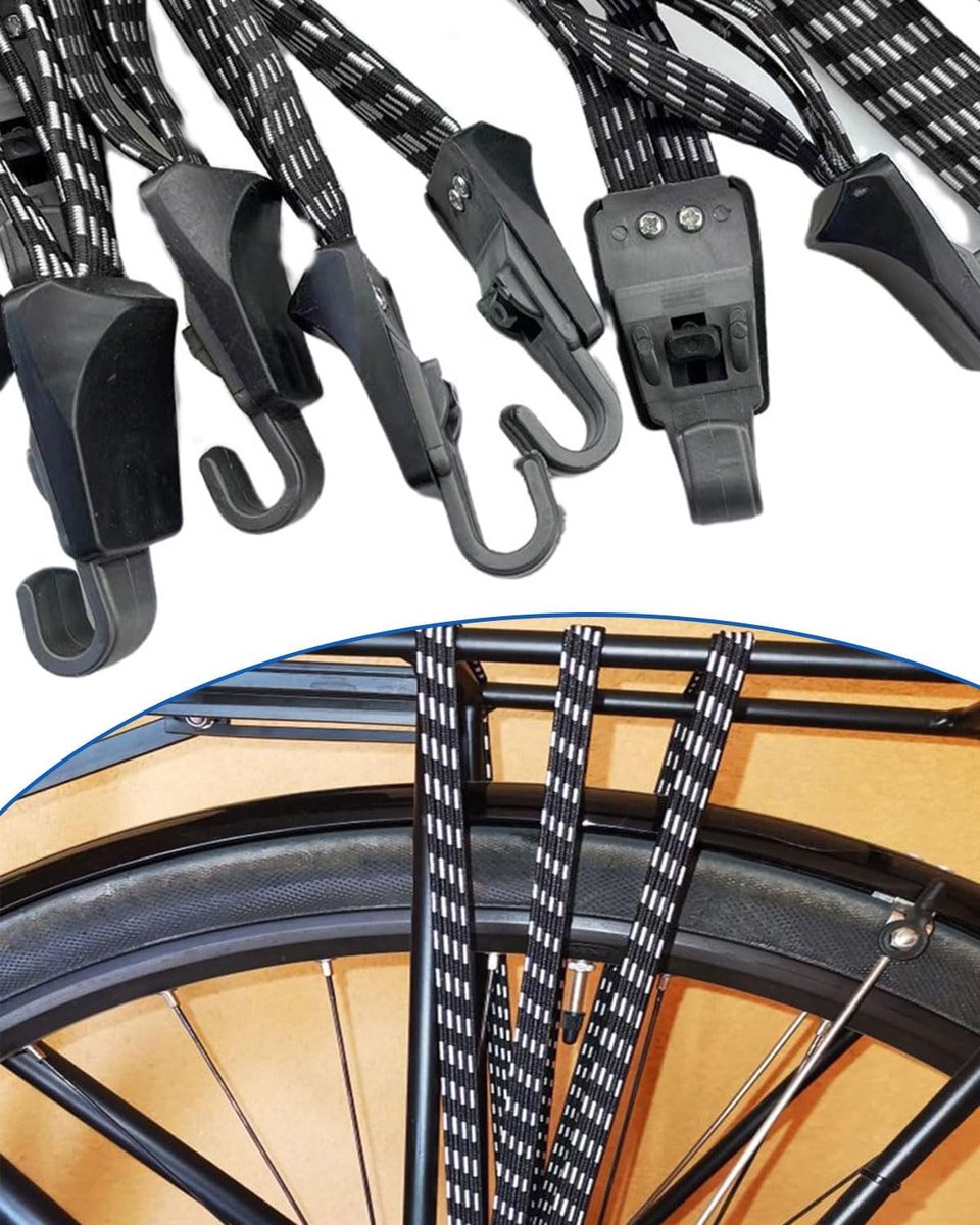 Elastic Straps - 2 Pieces - Flat Quick Straps - Universal - Adjustable Luggage Straps - Flat Rubber Ropes - V1188-MS101-02029-1