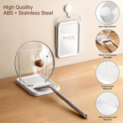 Pot lid holder - Foldable pot lid holder - Lid holder - Lid storage rack - Scratch and rust free - Adjustable V1188-MS101-02030-1