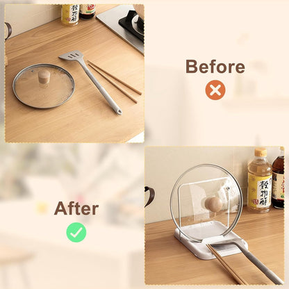 Pot lid holder - Foldable pot lid holder - Lid holder - Lid storage rack - Scratch and rust free - Adjustable V1188-MS101-02030-1