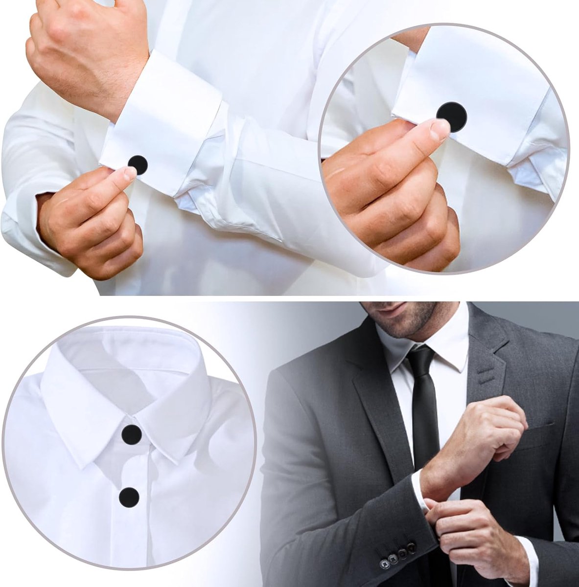 Buttonhole Extender - 12 Pieces - Trouser Expander - 15-17 MM - Silicone - Jeans Trouser Expander - Button V1188-MS101-02033-1