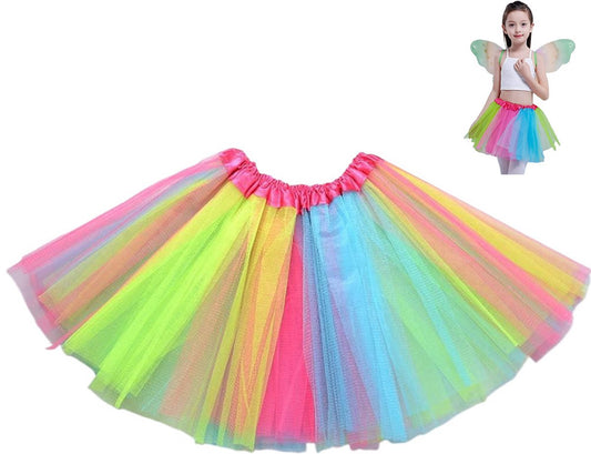 Skirt - Princess Dress - Rainbow Tutu - Colored Tulle Skirt - Rainbow Tutu Skirt - Princess Fancy Dress - V1188-MS101-02035-1