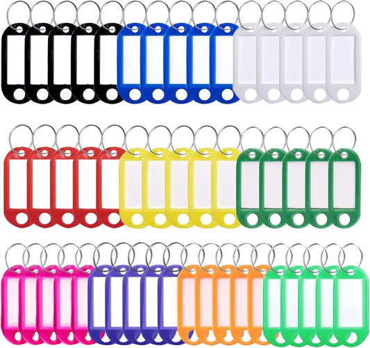 Key Tags 50 Pieces - Keychain - Luggage Label - Key Name Label - Keychains - Key Distinguisher - Key Label - V1188-MS101-02042-1