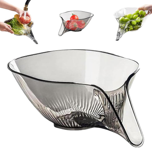 Drain Basket - Sieve with Funnel - Draining Sieve - Kitchen Sieve - Drying Rack - Plastic - Draining Cooked V1188-MS101-02044-1