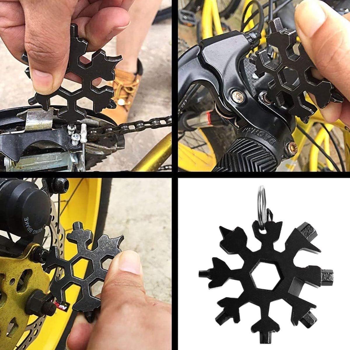 18-in-1 - Snowflake Keychain - multi-tool portable keychain - Wrench - screwdriver - bottle opener - V1188-MS101-02055-1
