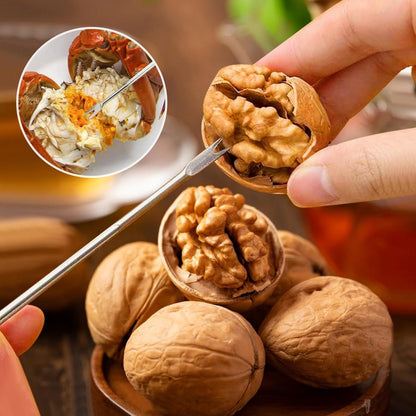 Nutcracker - Stainless Steel - Walnut / Nut Cracker - Walnut Cracker - Fork with Pulp Extractor - Pulp V1188-MS101-02057-1