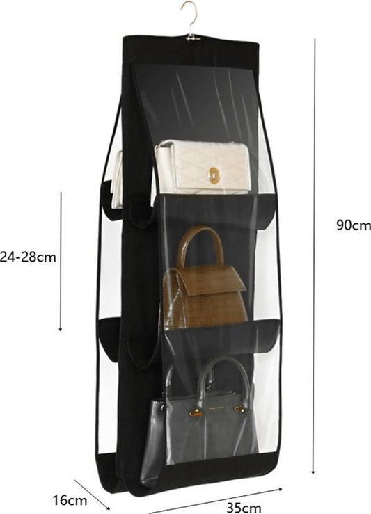 Handbag Organizer - Bag Organizer - Bag Organizer - Storage for 6 Handbags - Storage Bags - Hanging Wardrobe V1188-MS101-02058-1