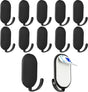 10 Self-Adhesive Hanging Hooks - Stainless Steel - Towel Hooks - Thicker - Wall Hooks - Stick-on Hooks - V1188-MS101-02067-1