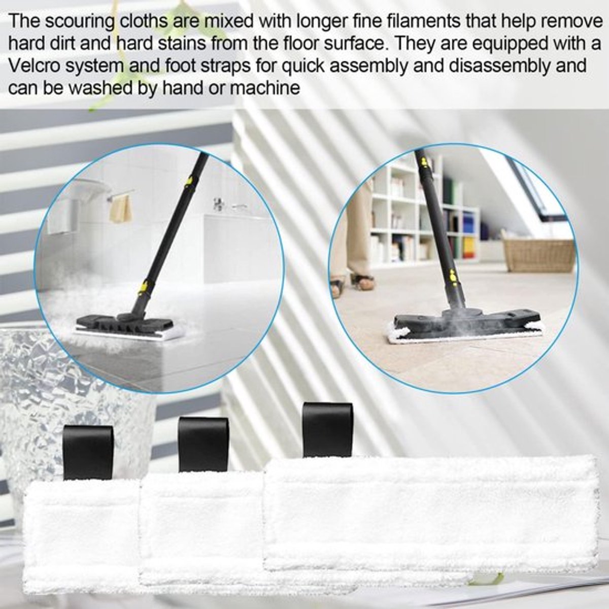 Accessory Set Suitable For Karcher Easyfix Sc2, Sc3, Sc4 & Sc5 - Steam Cleaner Accessories - 12-Piece - V1188-MS101-02071-1