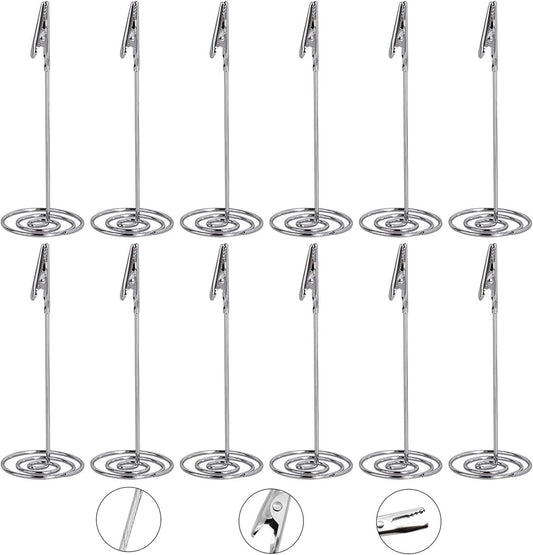 Photo Clip Holders - 12 Pieces - Photo Holder with Clip - Photo Clip - Photo Frame - Stainless Steel Card V1188-MS101-02073-1