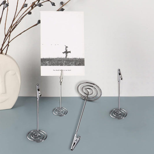 Photo Clip Holders - 12 Pieces - Photo Holder with Clip - Photo Clip - Photo Frame - Stainless Steel Card V1188-MS101-02073-1