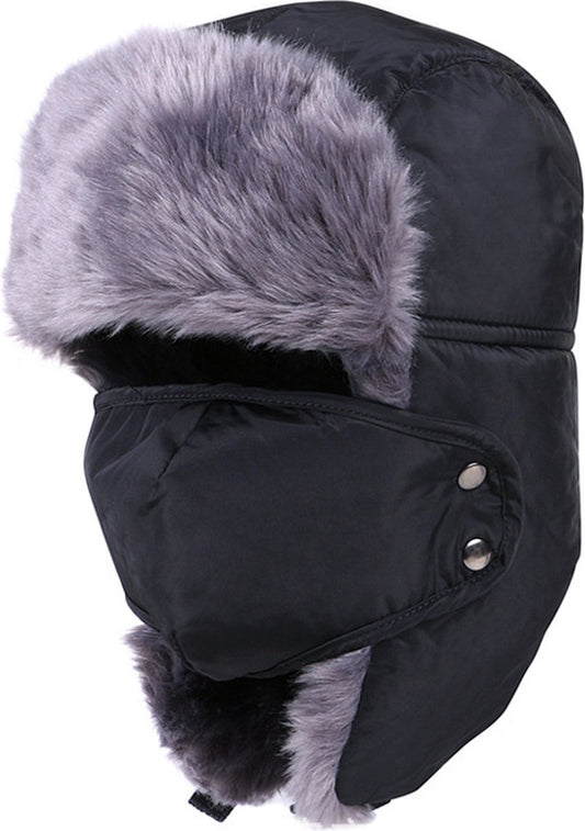 Winter Trapper Hat - Winter Hat Keeps Warm - Cotton Hat - Windproof Warm - For Snowboarding Skating Cycling - V1188-MS101-02074-1