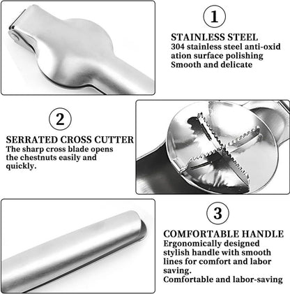 Nutcracker - Professional Walnut / Nut Cracker - Portable Christmas Nutcracker - Universal Chestnut Clip - V1188-MS101-02078-1