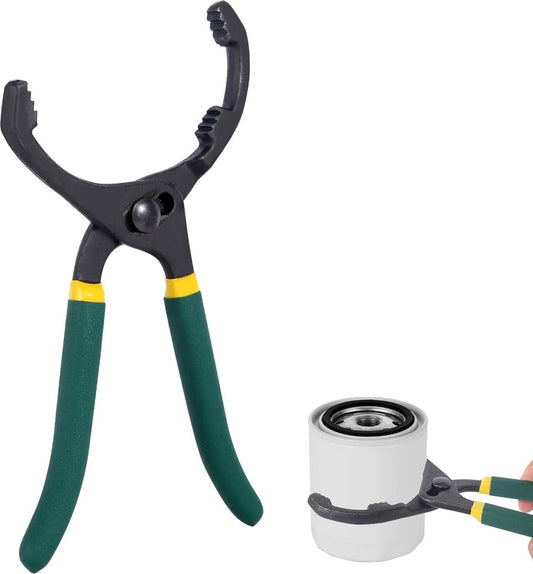 Oil Filter Pliers 10" - Oil Filter Pliers - Oil Filter Wrench - Rubber Handle - Self-clamping - Adjustable V1188-MS101-02080-1
