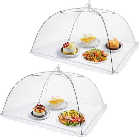 Fly Covers - Foldable Fly Covers 2 Pieces - Fly Cover - Flystopper - Foodcover - Pop Up Insect Net - Fly V1188-MS101-02090-1