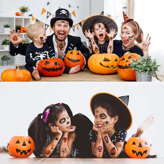30 Sheets of Kids Halloween Tattoo Stickers - Halloween Decorations - Temporary Tattoo Stickers for Boys and V1188-MS101-02094-1