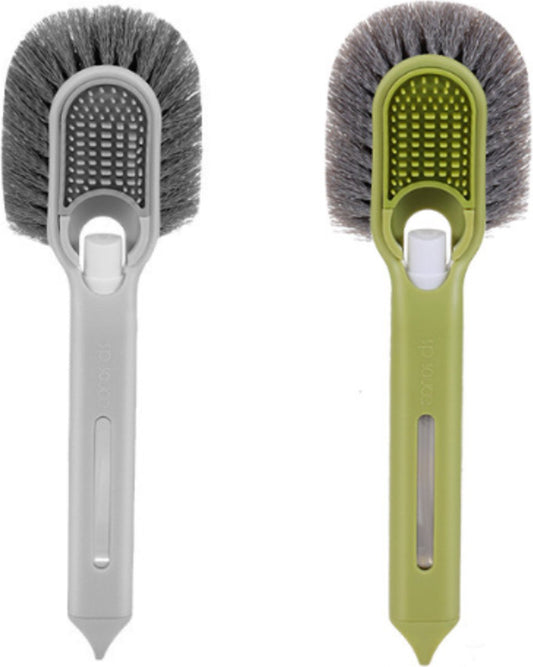 Shoe Cleaning Brush - Shoe Brush - Set of 2 Multifunctional Liquid Shoe Brushes - Refillable - Cleaning - V1188-MS101-02096-1