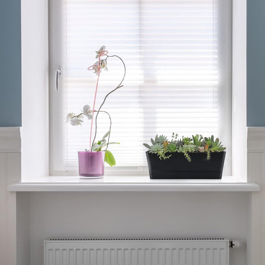Flower pots - Balcony plant pot/flower pot - Railing/fence - Garden - rectangle - flower boxes - 3 pieces V1188-MS101-02101-1