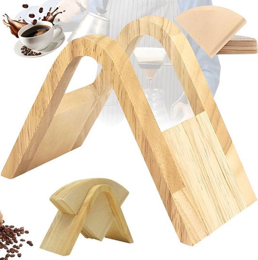 Wooden Coffee Filter Holder - Filter Coffee - Coffee Filter Holder - Filter Bag Holder - Suitable for All V1188-MS101-02118-1