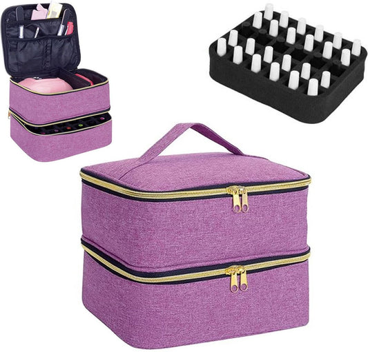 Nail Polish Case Organizer - Nail Case Bag - Nail Technician Bag - Nail Polish Carrying Case - UV Gel Polish V1188-MS101-02123-1