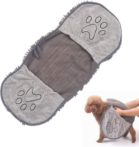 Pet Towel - Dog Towel - Absorbent Dog Drying Towel - Dog Towel with Hand Pockets - Pet Bath Towel - V1188-MS101-02138-1