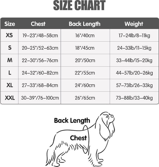 Dog Coat - Warm Coat for Dogs - Reflective Dog Coat with Fur Collar - Back Length 40cm - Dog Weight 8-11kg - V1188-MS101-02140-1