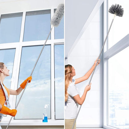 Telescopic Feather Duster Set - Feather Duster - Longest 250cm - Microfiber - Adjustable Telescopic Handle - V1188-MS101-02155-1